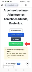 WhatsApp-Freigabe-Registerkarte , Bild